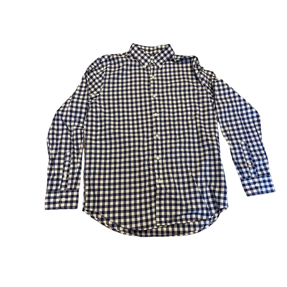 American Eagle Button Down‎ Shirt Blue White Plaid Long Sleeve Size Large New - Picture 3 of 10